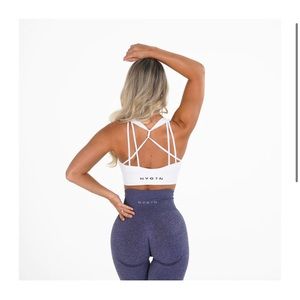 White Galaxy Ribbed Seamless Bra